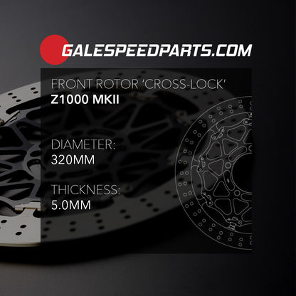 Floating "cross lock" front rotor - Kawasaki