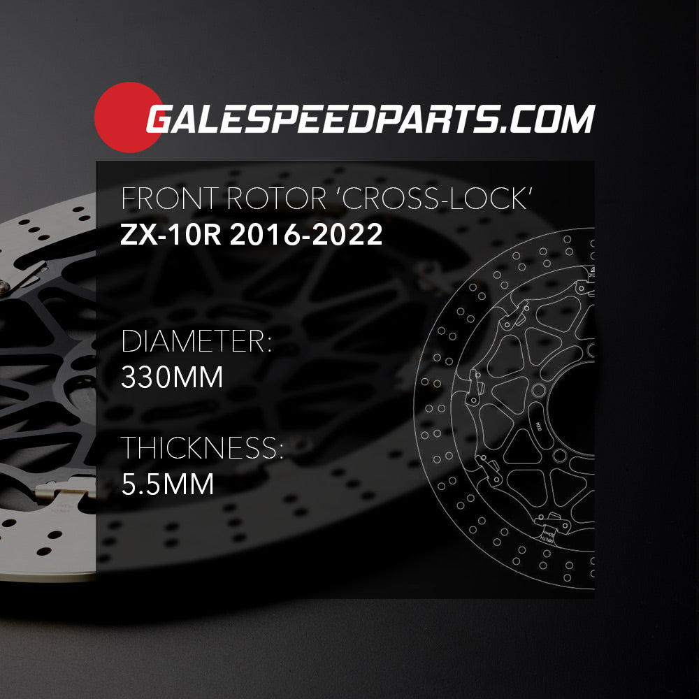 Floating "cross lock" front rotor - Kawasaki