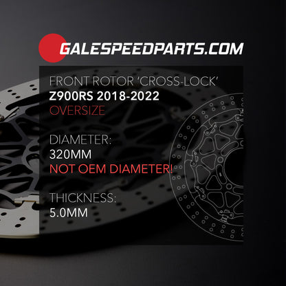 Floating "cross lock" front rotor - Kawasaki