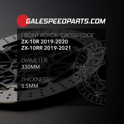 Floating "cross lock" front rotor - Kawasaki
